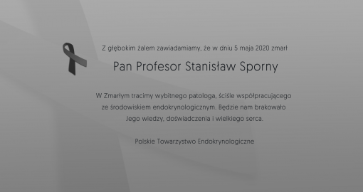 Żegnamy Prof. Stanisława Spornego